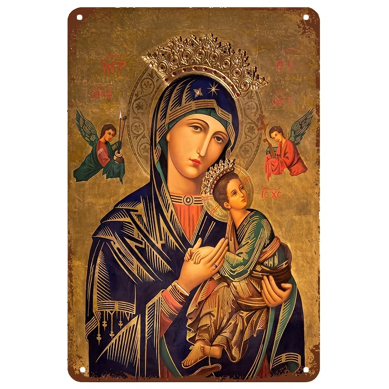 Home Decor Jesus - Tanda Logam Antik 2D, Seni Dinding