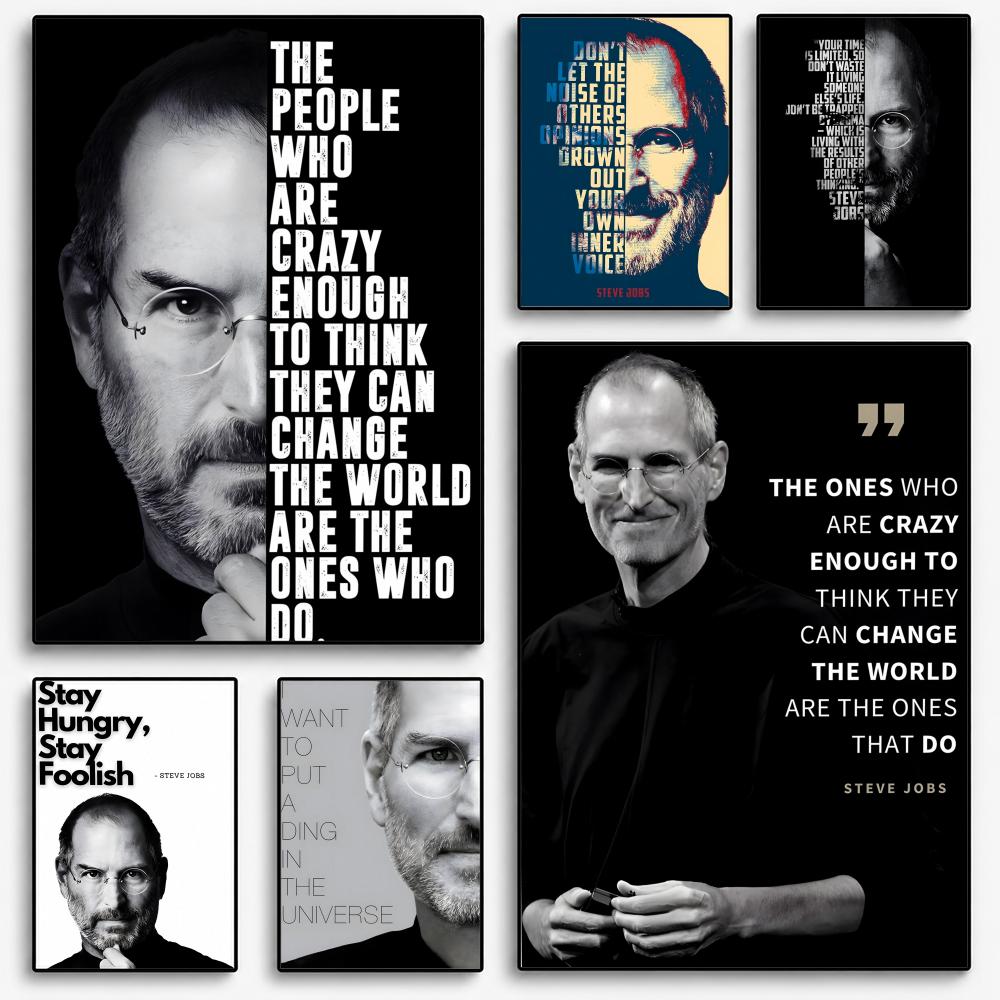 Home Decor Jobs - Poster Kutipan Sukses Steve Jobs Dekorasi