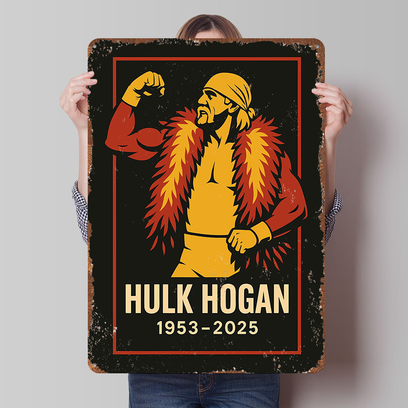 Home Decor Vector - Poster Cetak Potret Hulk Hogan yang