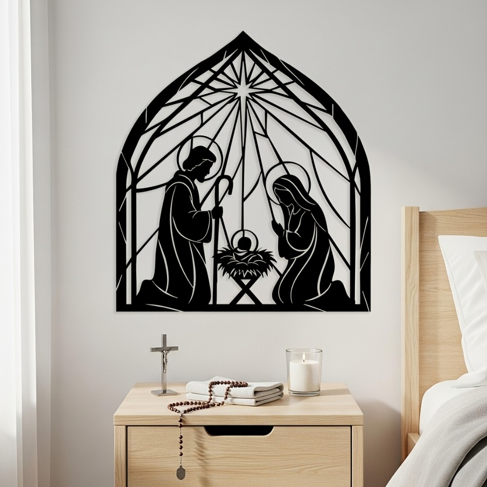 Home Decor Jesus - CIFBUY Seni Dinding Logam Minimalis Bertema