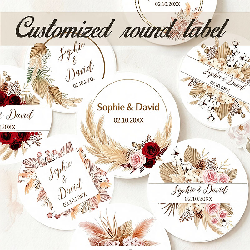 Pampas Grass Decor - Stiker Pernikahan Kipas Palem Pampas Kering