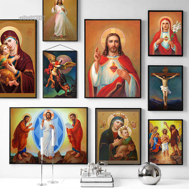 Home Decor Jesus - Seni Katolik Bunda Maria, Yesus Kristus,