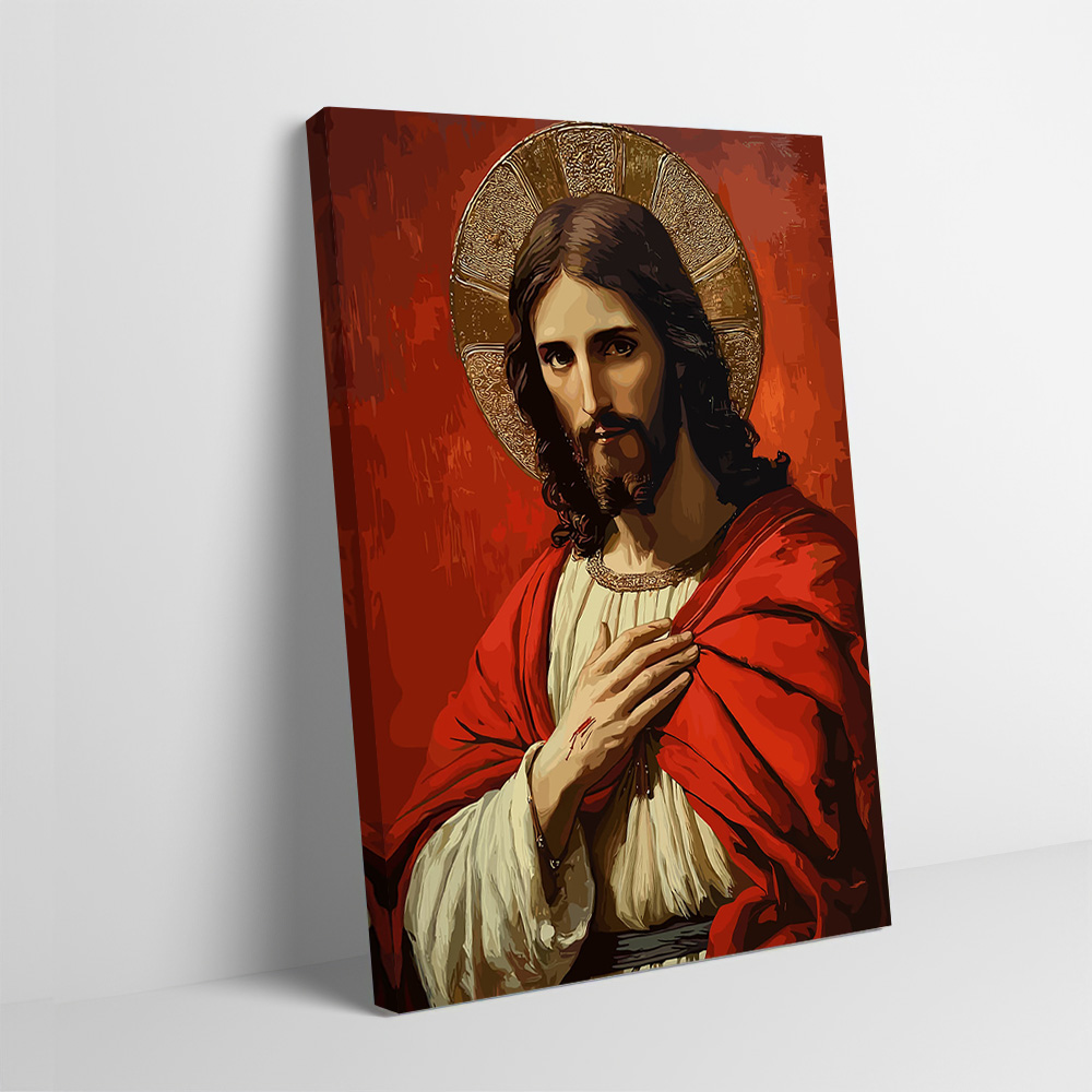 Home Decor Jesus - Potret Yesus Kristus dengan Halo Poster