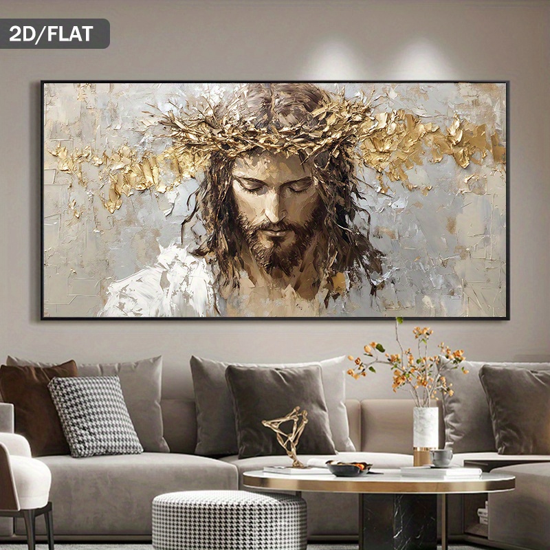 Home Decor Jesus - Lukisan Kanvas Mahkota Duri Yesus Kristus