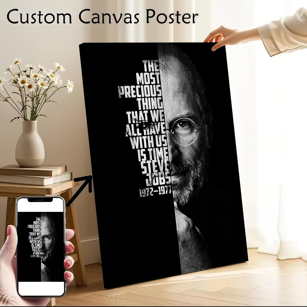 Home Decor Jobs - Steve Jobs Poster Kanvas Seni Dinding
