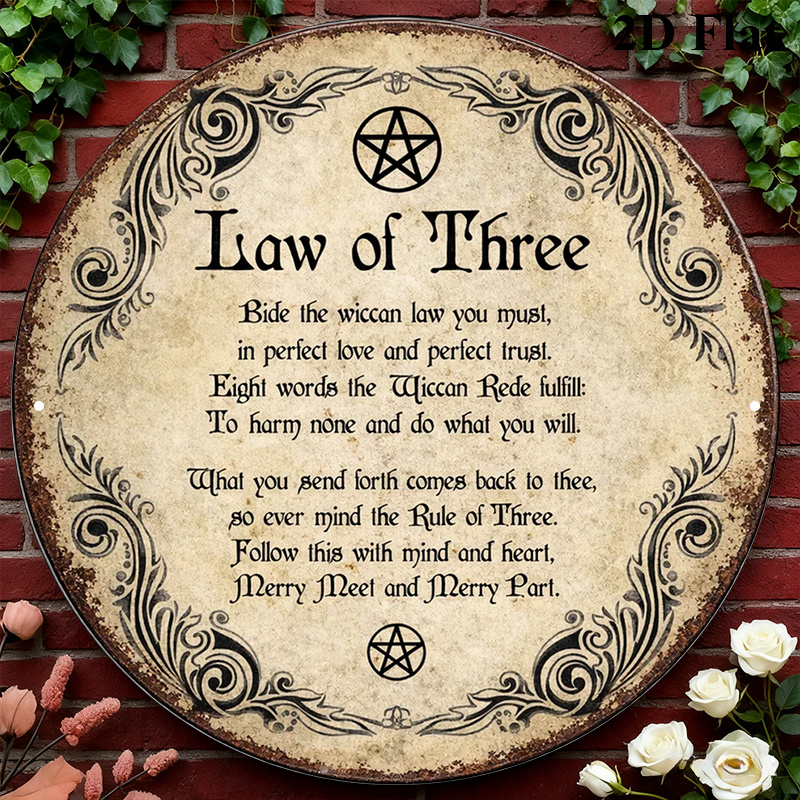 Home Decoration - CIFBUY Vintage Wicca Triple Goddess Aluminium