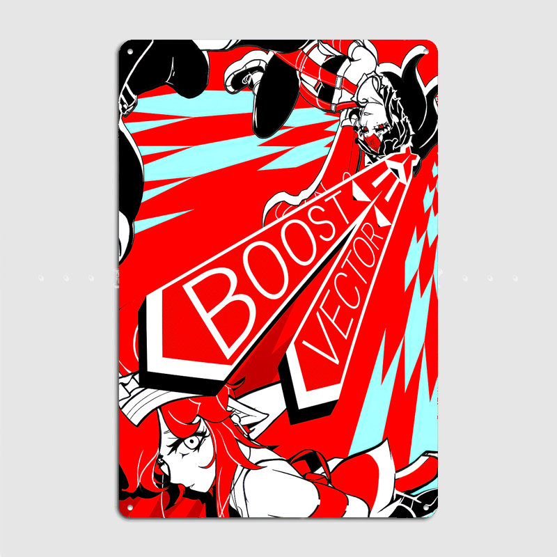 Karakter Anime dengan Spanduk  - Home Decor Vector ulasan dan harga