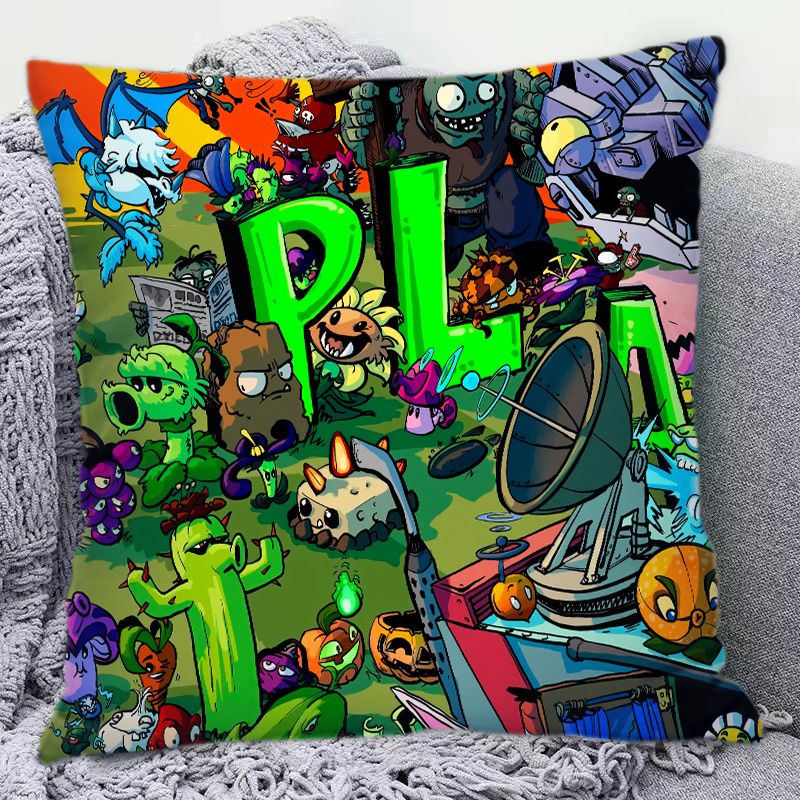 Plants Vs. Zombies Bantal Pola - Decorative Throw Pillow ulasan dan harga