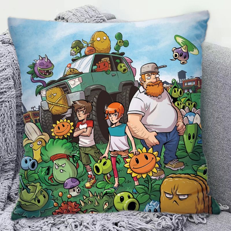 Plants Vs. Zombies Bantal Pola - Decorative Throw Pillow ulasan dan harga