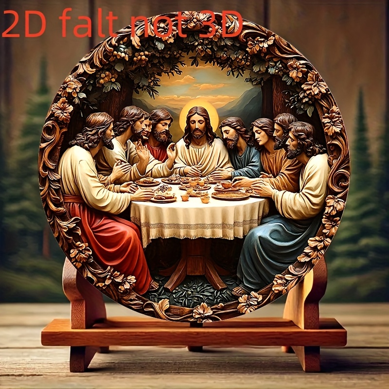 Seni Dinding Bulat Aluminium,  - Home Decor Jesus ulasan dan harga