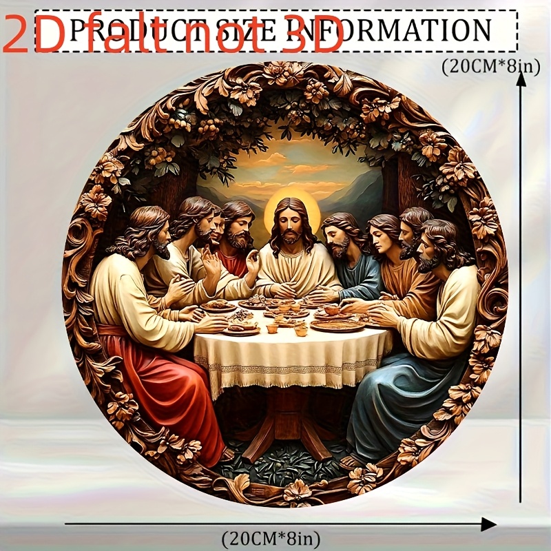 Seni Dinding Bulat Aluminium,  - Home Decor Jesus ulasan dan harga