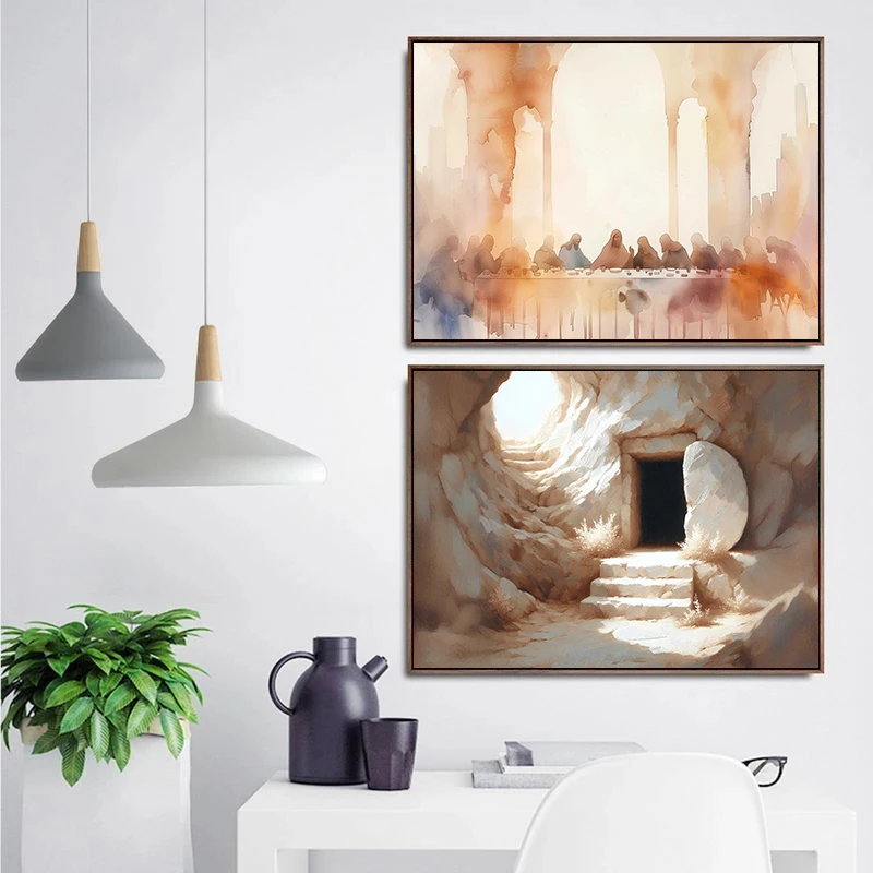 1 Buah Tanpa Bingkai, Berjalan - Home Decor Jesus ulasan dan harga