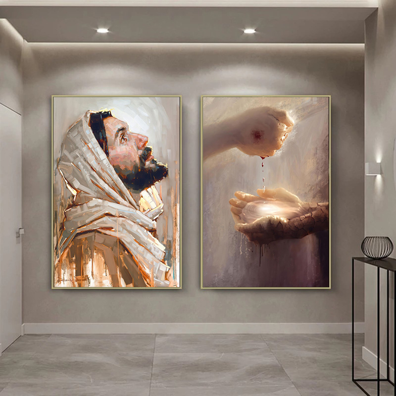 Poster Kanvas Pemimpin Cahaya  - Home Decor Jesus ulasan dan harga