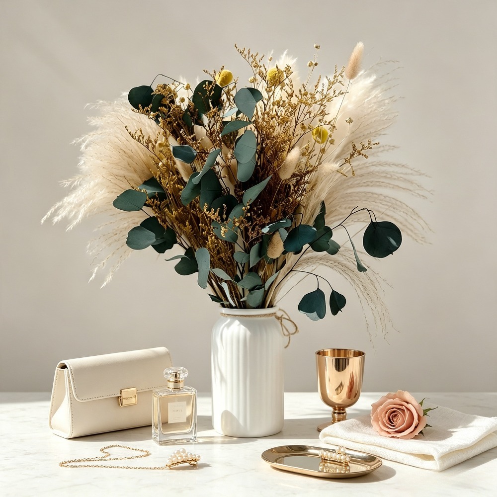 Buket Rumput Pampas Kering Ala - Pampas Grass Decor ulasan dan harga