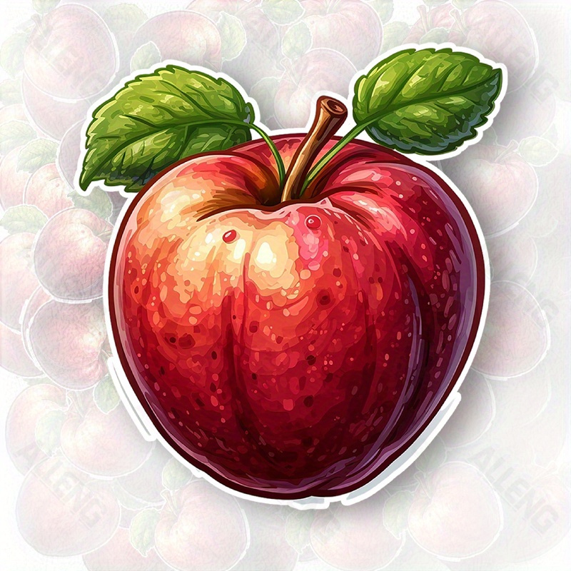 Stiker Seni Vektor Apel Merah  - Home Decor Vector ulasan dan harga