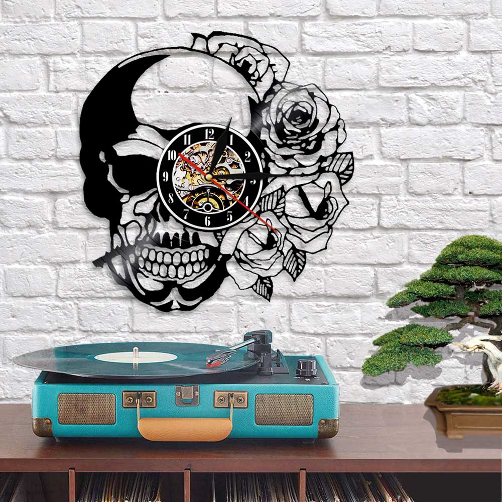 Hippie Skull dengan Rose Seni  - Home Decor Hippie ulasan dan harga