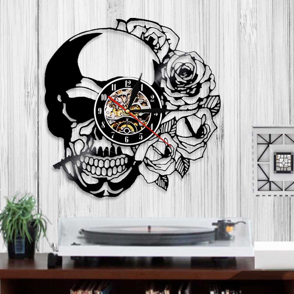 Hippie Skull dengan Rose Seni  - Home Decor Hippie ulasan dan harga