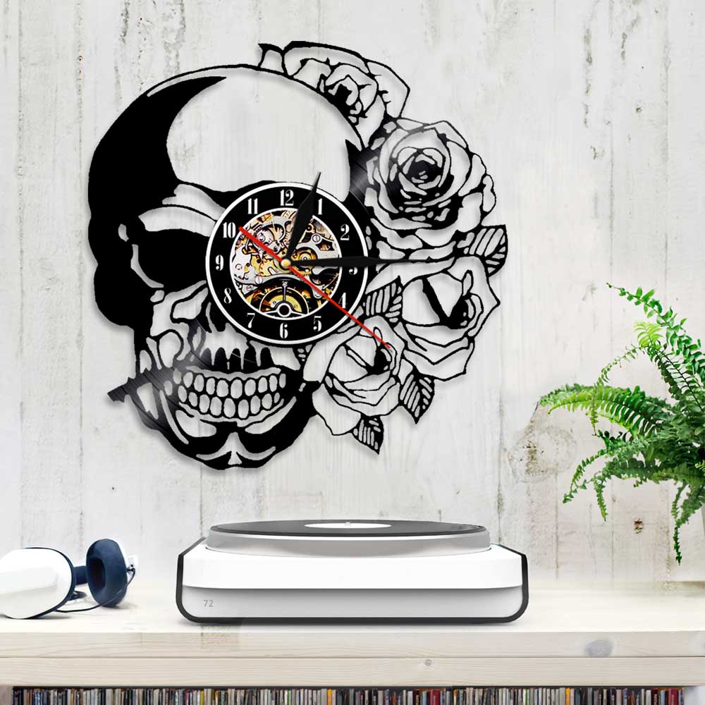 Hippie Skull dengan Rose Seni  - Home Decor Hippie ulasan dan harga