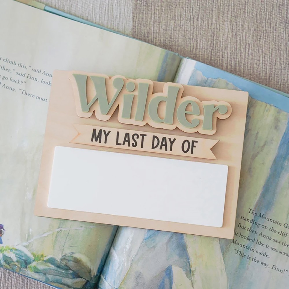 1 Buah Plakat Nama Kayu Sekola - Home Decor For Wedding ulasan dan harga