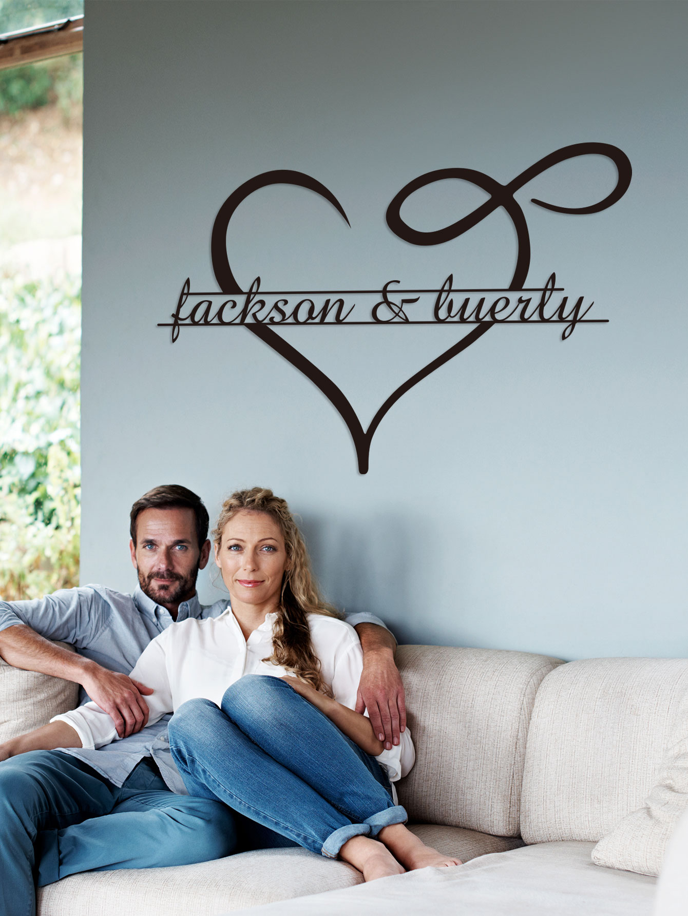 Hiasan Dinding Logam Bentuk Ha - Home Decor Lovely Home ulasan dan harga