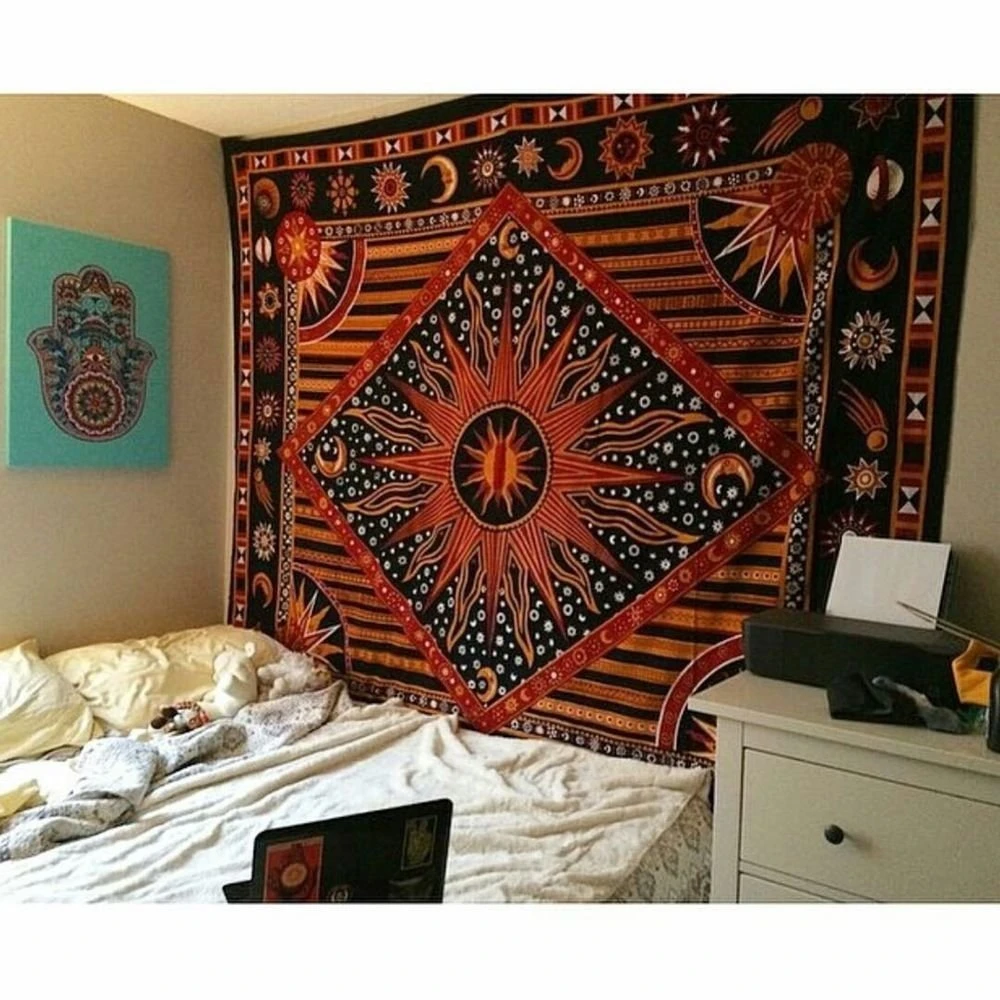 Permadani dinding Mandala Taro - Home Decor Hippie ulasan dan harga
