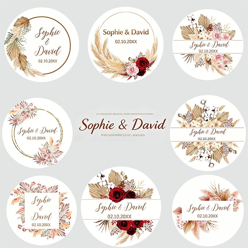 Stiker Pernikahan Kipas Palem  - Pampas Grass Decor ulasan dan harga