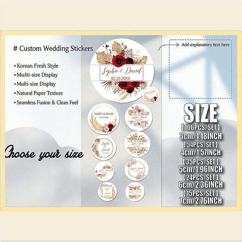 Stiker Pernikahan Kipas Palem  - Pampas Grass Decor ulasan dan harga