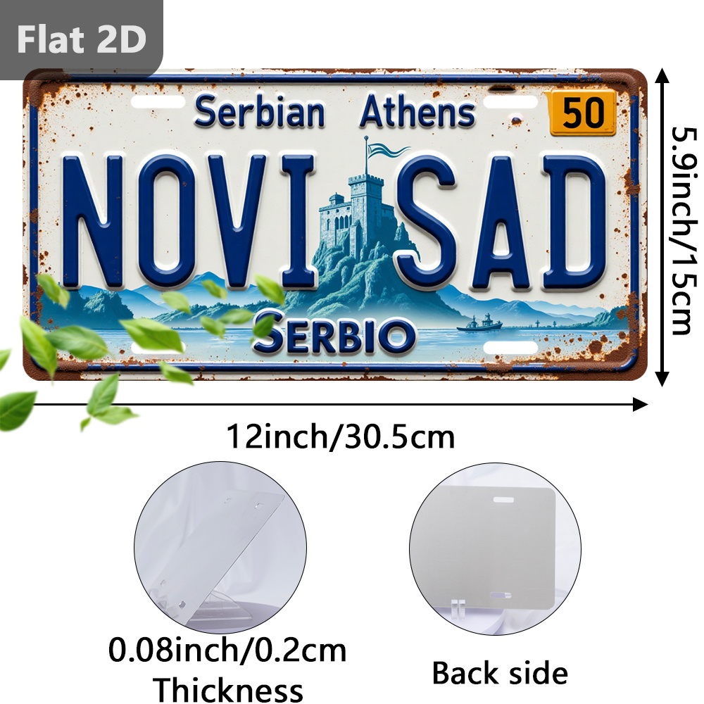 Tanda Timah 2D Vintage Pemanda - Home Decor Novi Sad ulasan dan harga