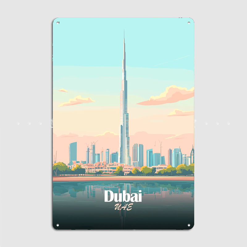 Poster Vektor Skyline Dubai, P - Home Decor Vector ulasan dan harga