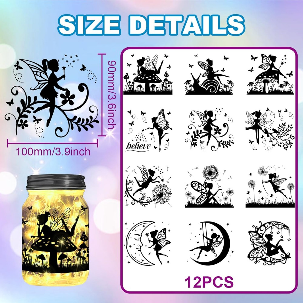 Siluet Elf Jar potongan kertas - Home Decor Wallpaper ulasan dan harga