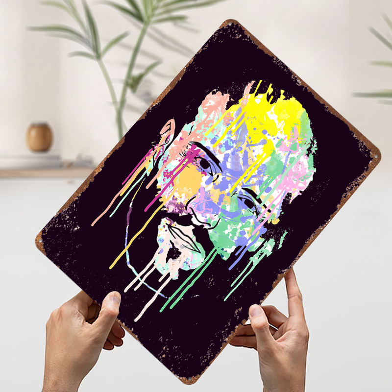Poster Logam Bertekstur 3D Per - Home Decor Vector ulasan dan harga