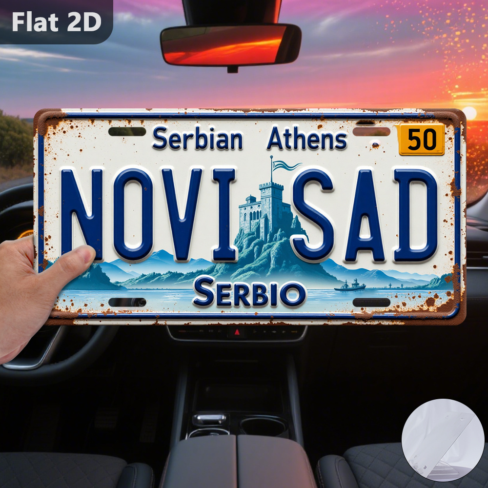 Tanda Timah Pemandangan Kota N - Home Decor Novi Sad ulasan dan harga
