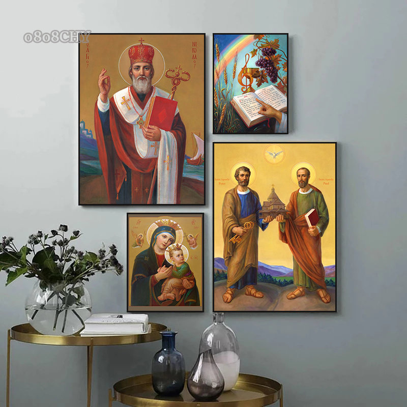 Seni Katolik Bunda Maria, Yesu - Home Decor Jesus ulasan dan harga
