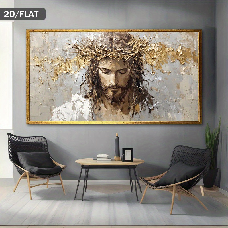 Lukisan Kanvas Mahkota Duri Ye - Home Decor Jesus ulasan dan harga