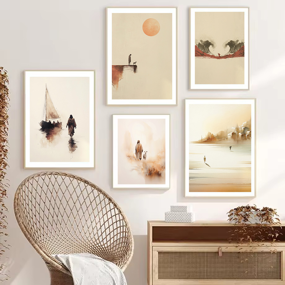 Lukisan Cat Air Yesus Keluar d - Home Decor Jesus ulasan dan harga