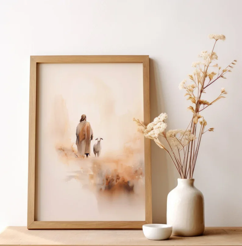 Lukisan Cat Air Yesus Keluar d - Home Decor Jesus ulasan dan harga