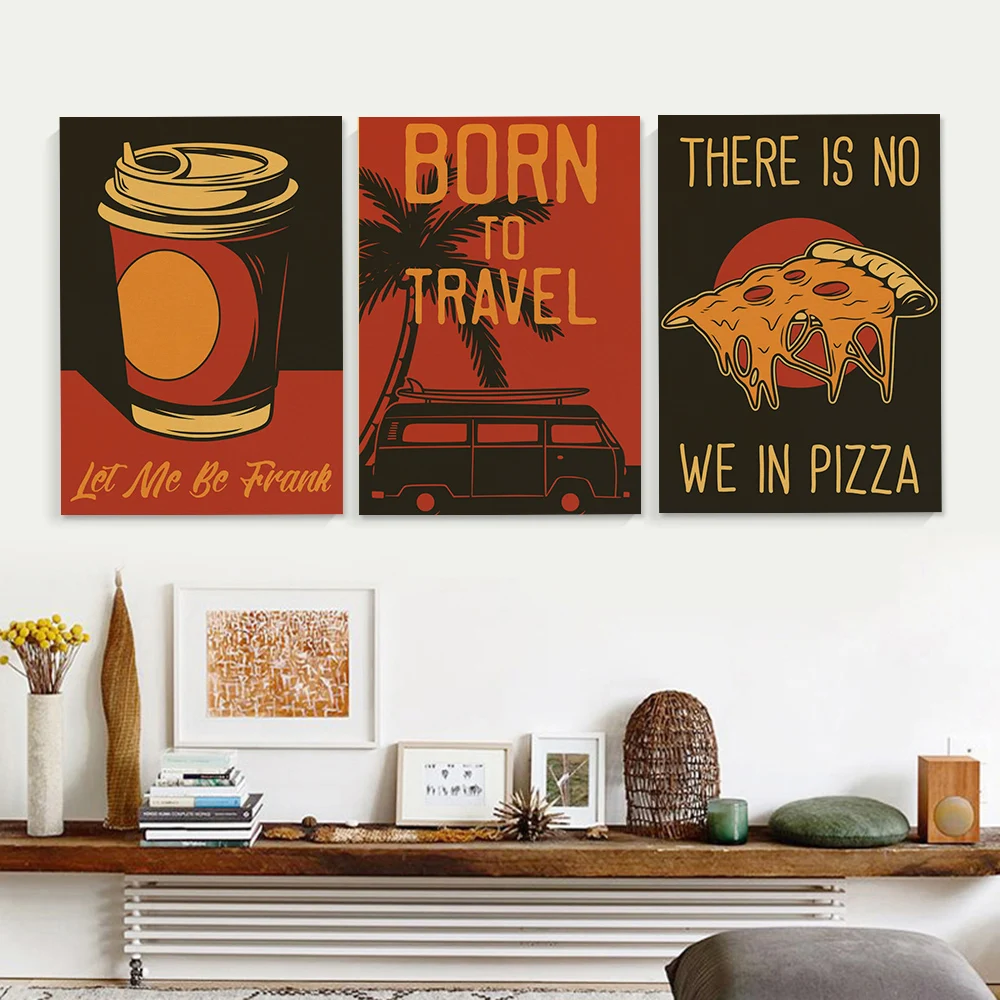 Set Poster Kopi Stiker Kertas  - Home Decor Vector ulasan dan harga