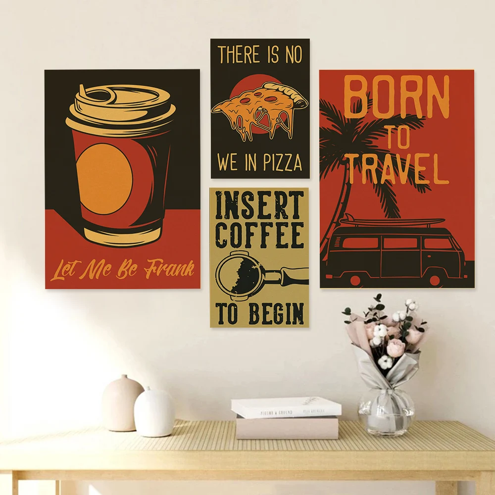 Set Poster Kopi Stiker Kertas  - Home Decor Vector ulasan dan harga
