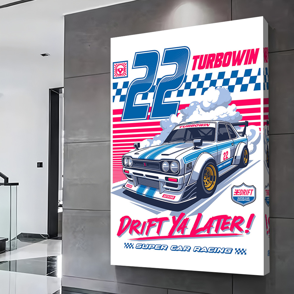 Poster Cetak Vektor Balap Mobi - Home Decor Vector ulasan dan harga