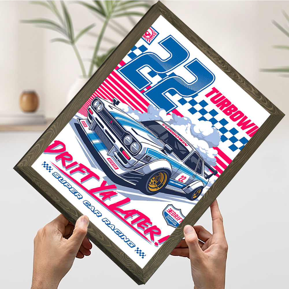 Poster Cetak Vektor Balap Mobi - Home Decor Vector ulasan dan harga
